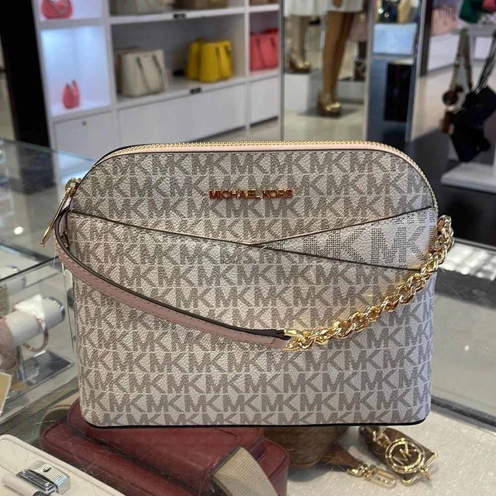 MICHAEL KORS Jet Set Medium Logo Dome Satchel Crossbody
Powder Blush
NWT - Picture 2 of 16